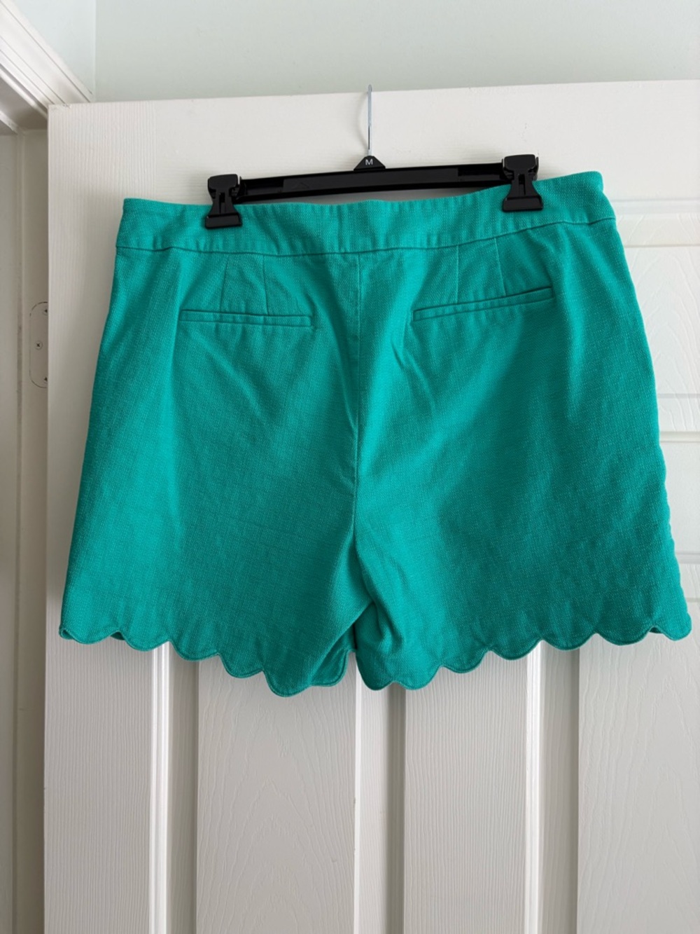Talbots Green Scalloped Hem Shorts - Picture 2 of 4